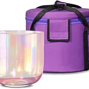 7" Heart Chakra Iridescent Singing Bowl & Carry Case