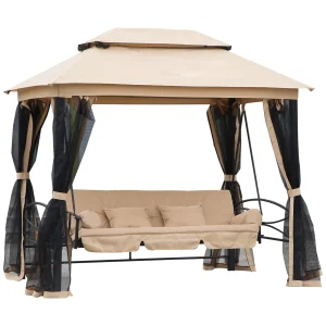 Folding Patio Swing W/ Canopy