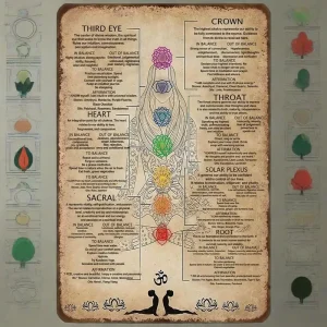 Chakras Knowledge Hanging- Vintage Aluminum