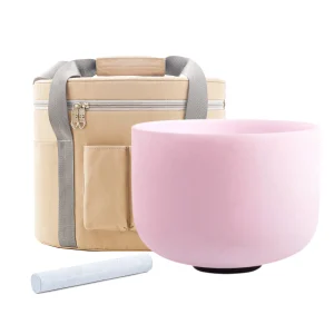Morganite Heart Chakra Crystal Singing Bowl 8"