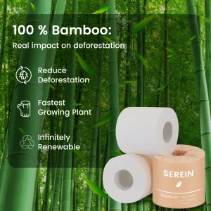 Bamboo toilet paper (24 rolls, 3-ply)